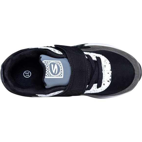 Kids Black Lightweight Tennis Athletic Casual Running Shoes Breathable Sneakers - Picture 5 of 7